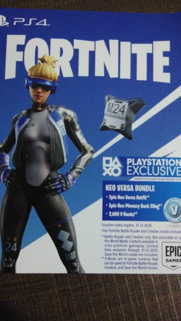 Fortnite Neo Versa Bundle Ps4 Fortnite Voucher Code PS4 Fortnite