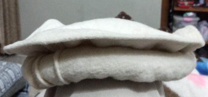 Authentic Wool Pakol Hat (Chitrali Cap) - Handmade In Pakistan, Light Brown, Medium Size 11 Inch - View #2