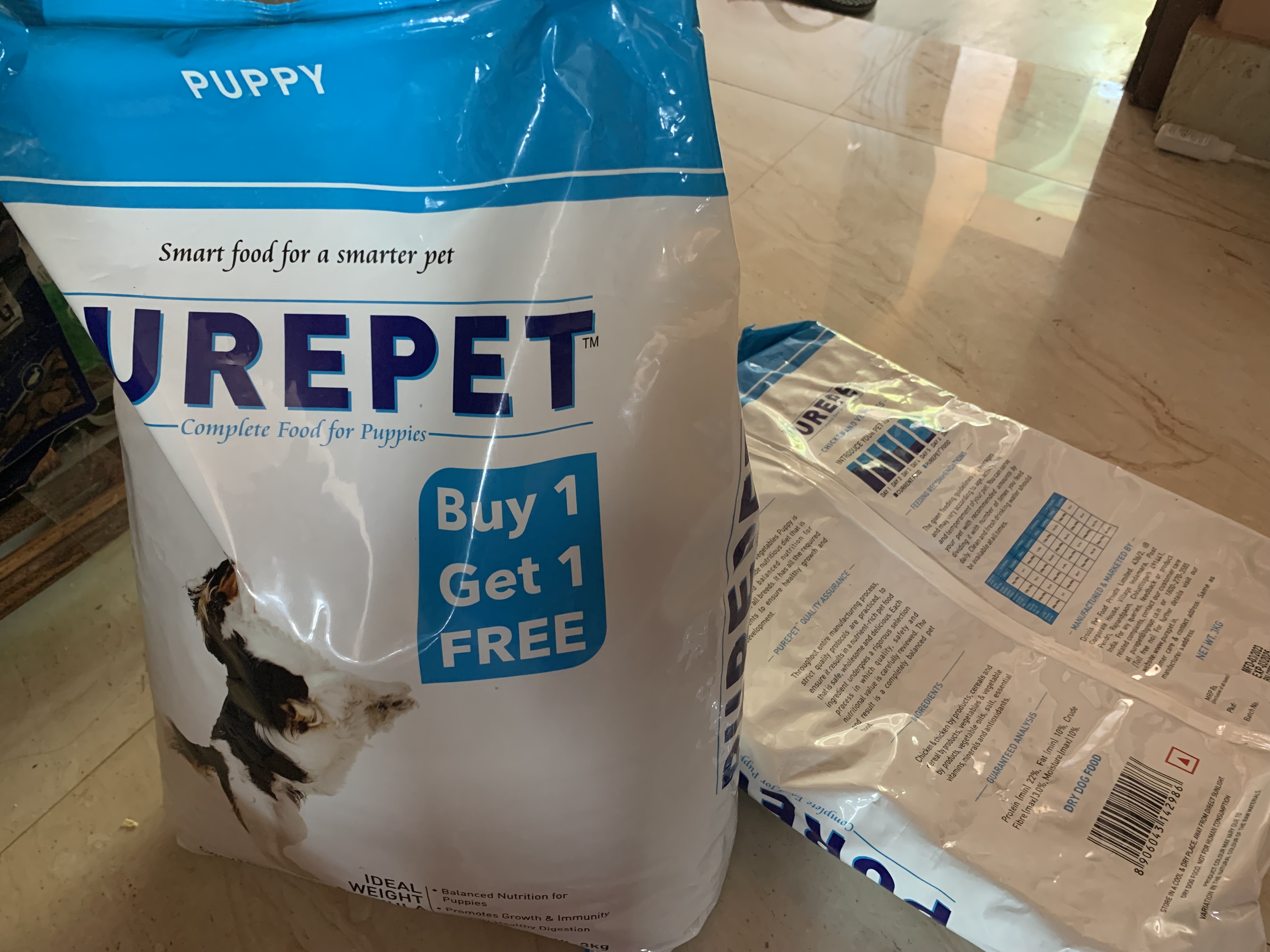 Buy1Get1Free PUREPET Chicken And Vegetable Puppy Dry Dog Food 3kg By Crown Aquatics Daraz .np