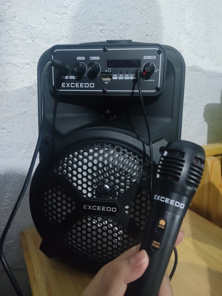 exceedo bluetooth trolley speaker