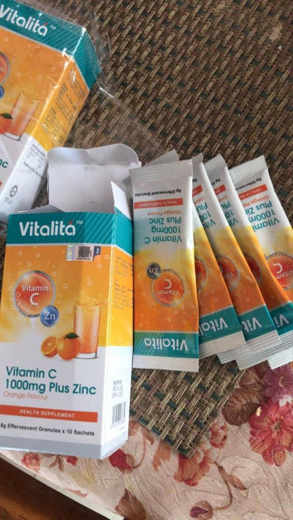 Vitalita Vitamin C 1000mg Plus Zinc Orange Flavour 8g X 30 Sachets Lazada