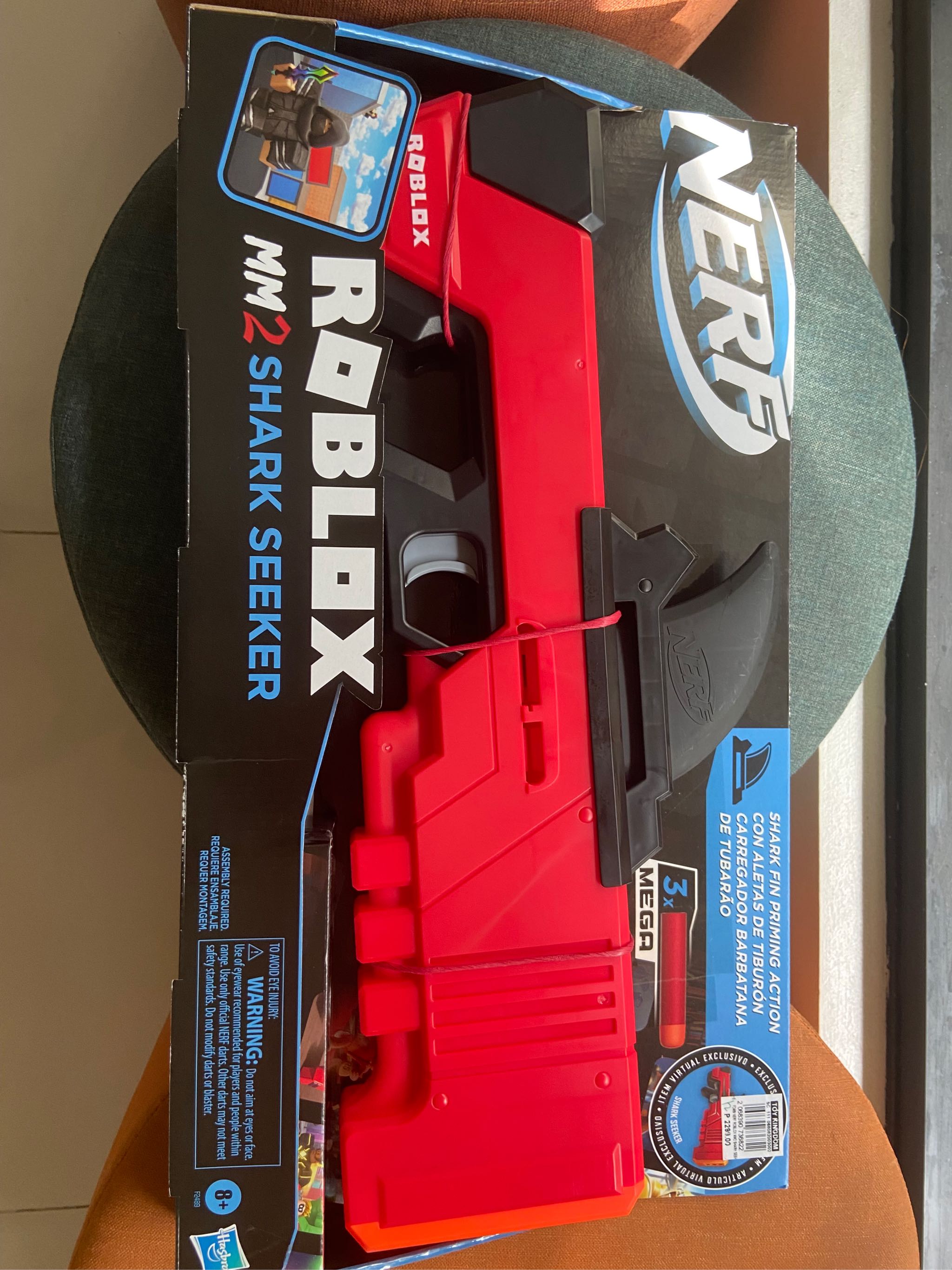 Mm2 Shark Seeker Nerf Roblox - Hasbro F2489 - Noy Brinquedos