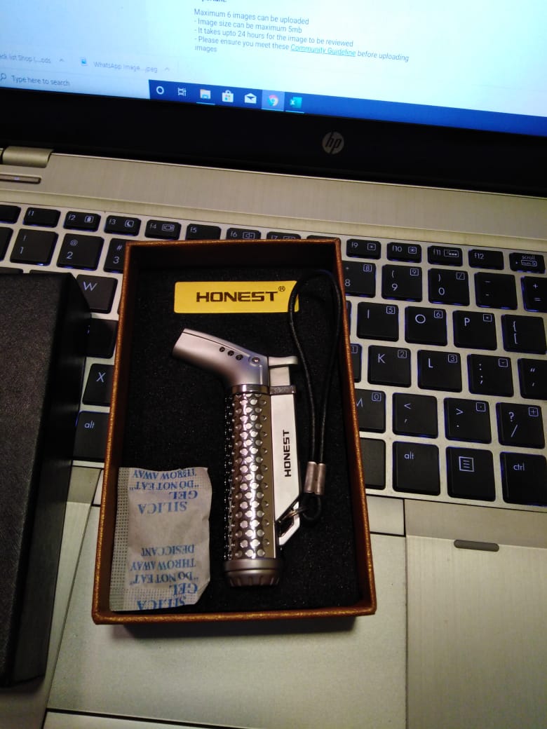  Honest Windproof Jet Flame Lighter w/Strap -Gift Box