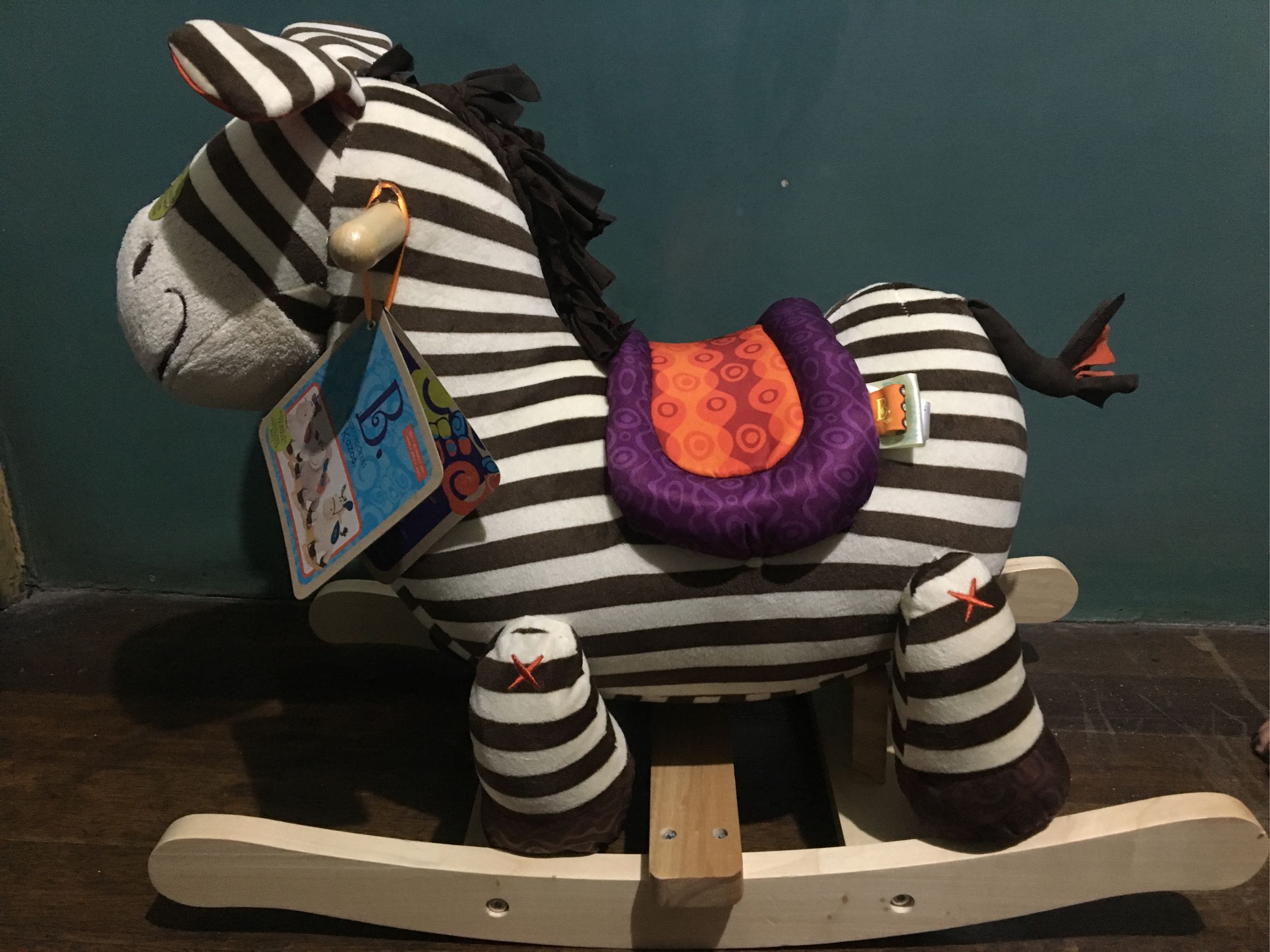 b toys rocking zebra