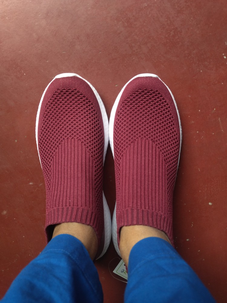 adidas gazelle silver green womens Michael Kors Bodie Logo Tape Mesh Slip On Trainer in Dark Berry Size:9M –  Sweet Purseonality main image 1