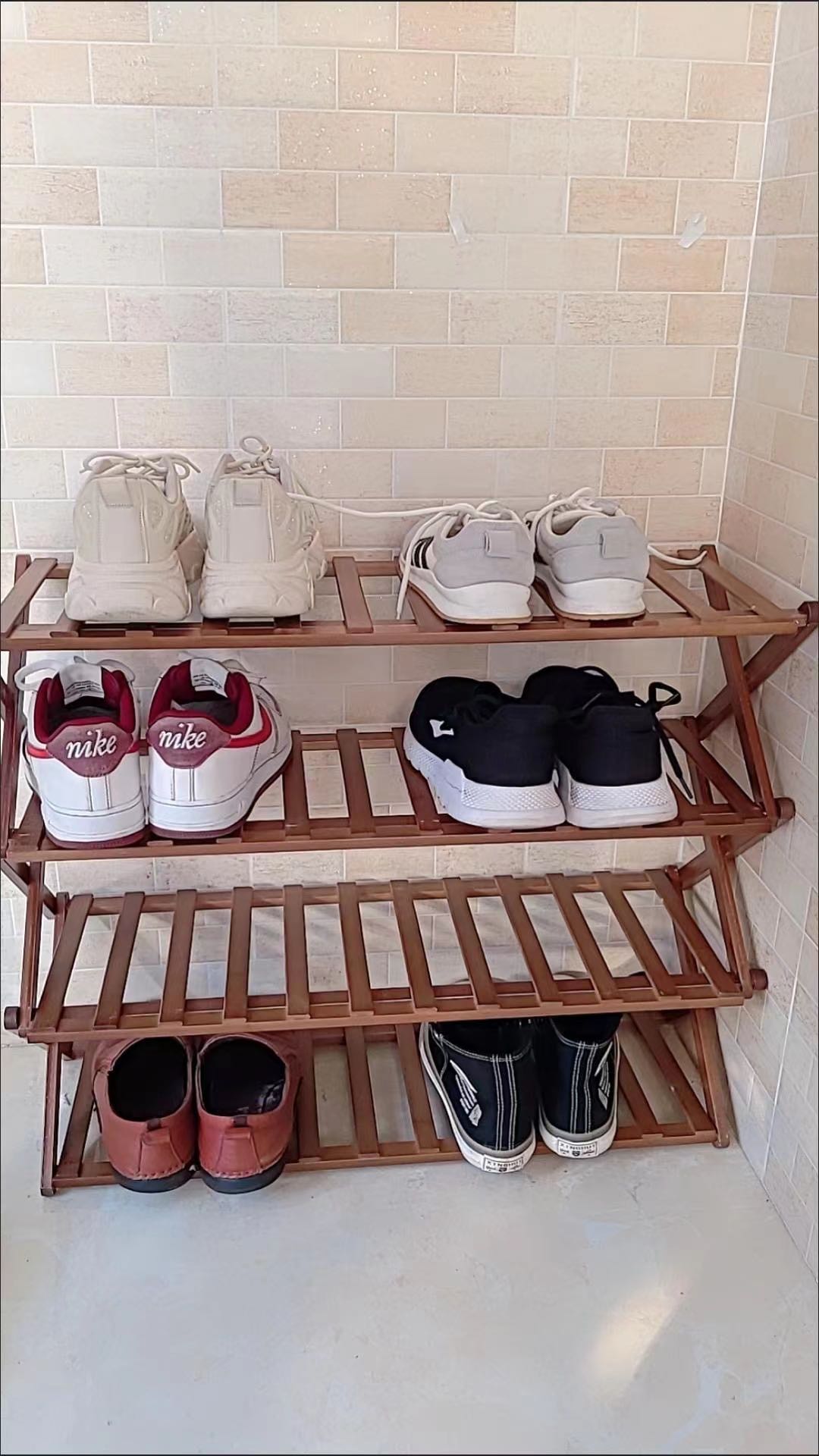 ALIPC Bamboo Shoe Rack,Simple Multi-Layer Solid Wood Shoe Storage