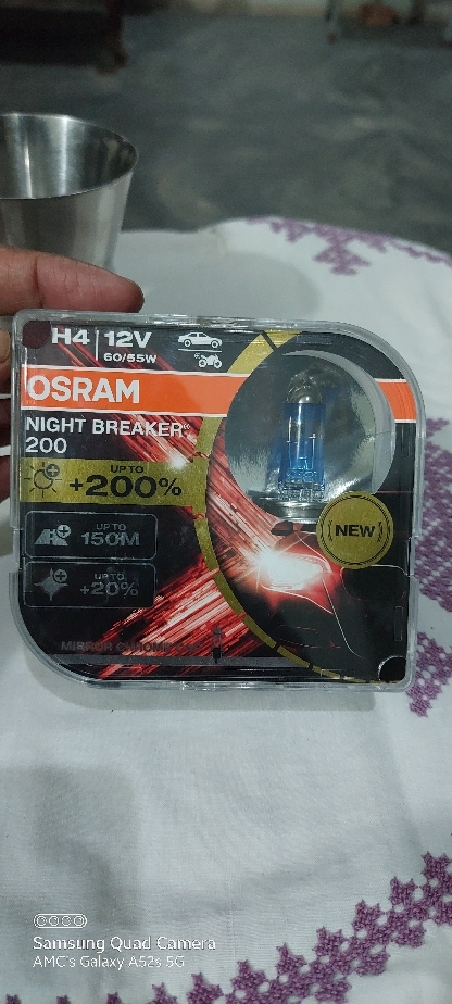 Osram Night Breaker Laser 200% - H4 Headlights Bulbs - Germany - 3900K Color