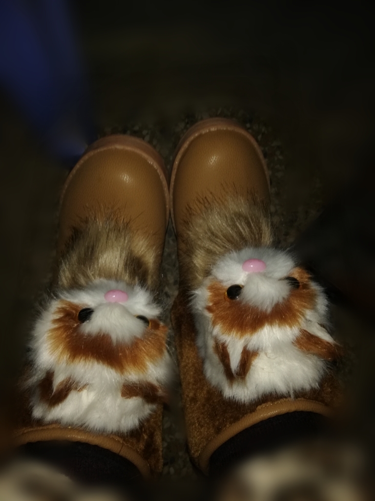  UD Winter Keep Warm Cute Cartoon Cat Head Snow Boots Women Ankle Boots Flat Shoes