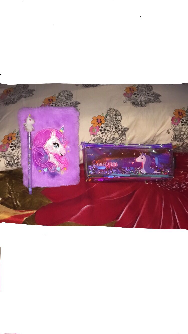  Unicorn Soft Plush Diary for Kids