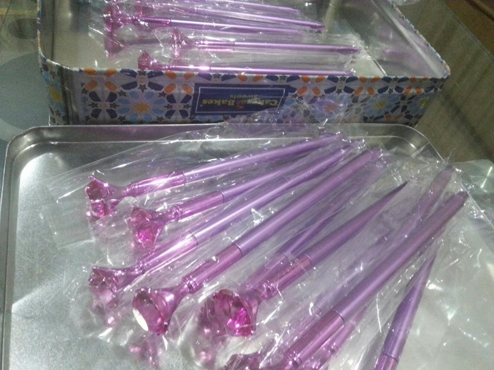  10Pcs Black Ink Rollerball Pens with Cap 0.5Mm Fine Point Gel Pens with Purple Artificial Diamond  Colorful Barrel Ball Point Pen for Writing Note Taking Non Bleed and Anti Skip