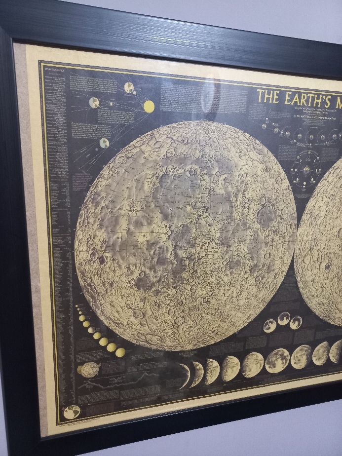 Earth's Moon Vintage Poster