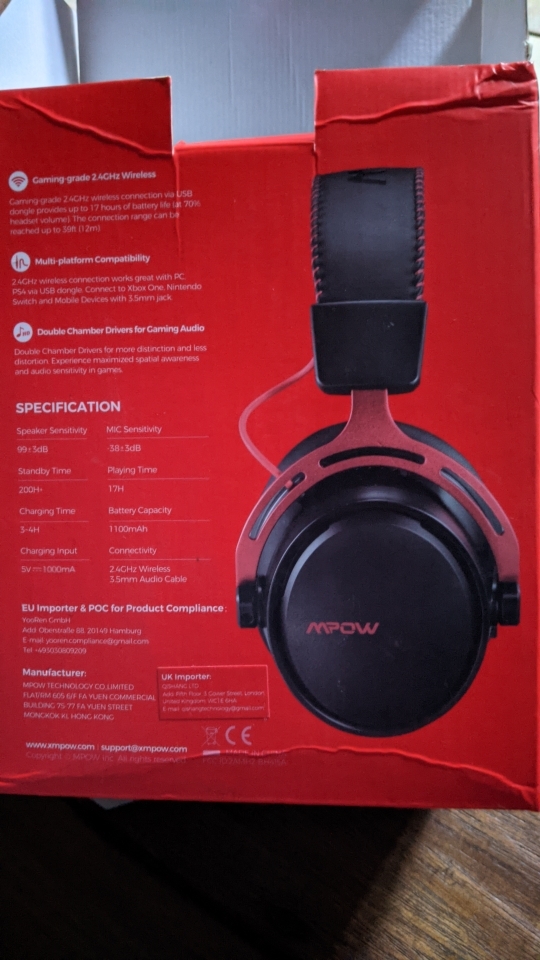 Surround Sound Mpow Air Ghz Wireless Gaming Headset Mpow T1 Gaming