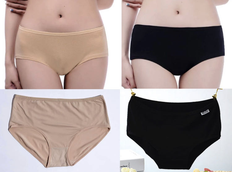 Brief Panty for Girls Cotton Underwear for Ladies Plain Panties