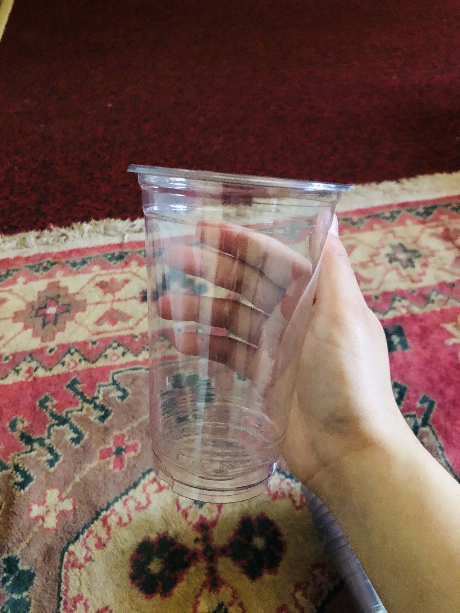  Pack of 10 - Disposable Plastic Smoothie Cup (16 oz) with Dom Lid