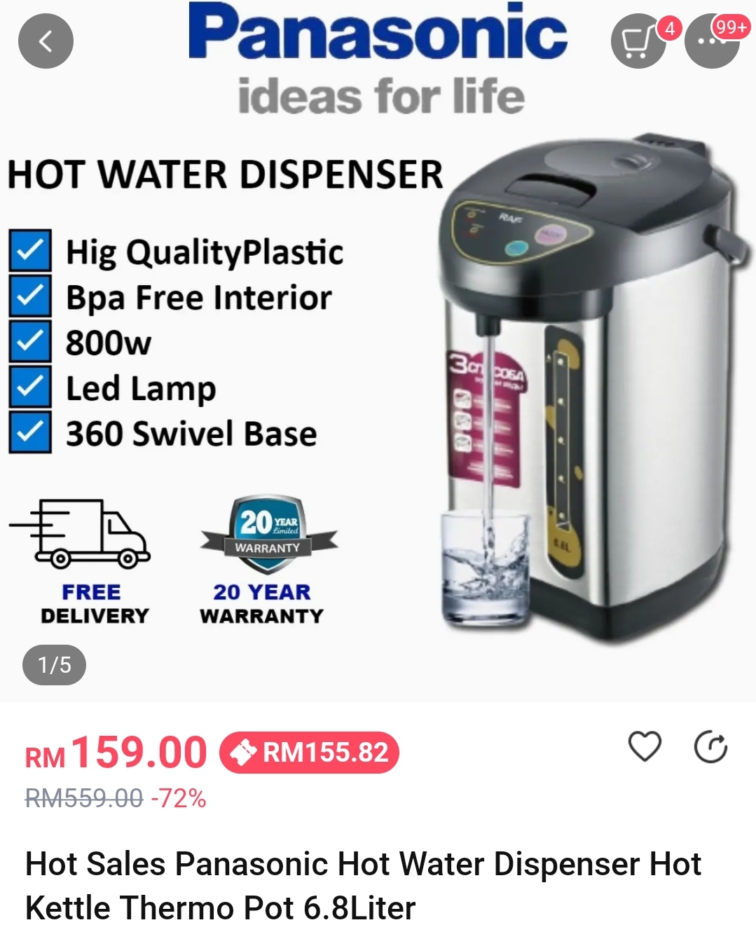 Panasonic hot 2024 water pot