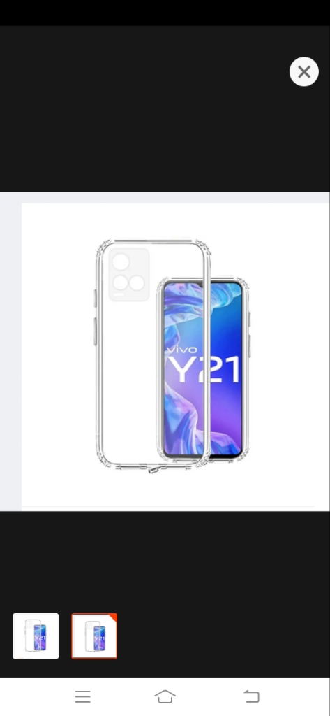 Custodia + Vetro Temperato Per Vivo Y21 2021 – Cover Trasparente In TPU E Pellicola 9H