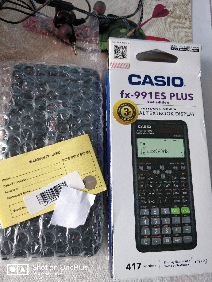 Casio FX-991ES PLUS-2 Scientific Calculator - Solar and Battery  Powered-Black