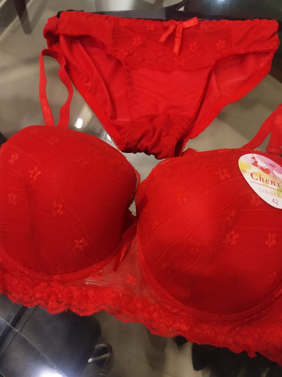 TZsecrets RED Lingerie Set for Women Bra Panty Lingerie Set for