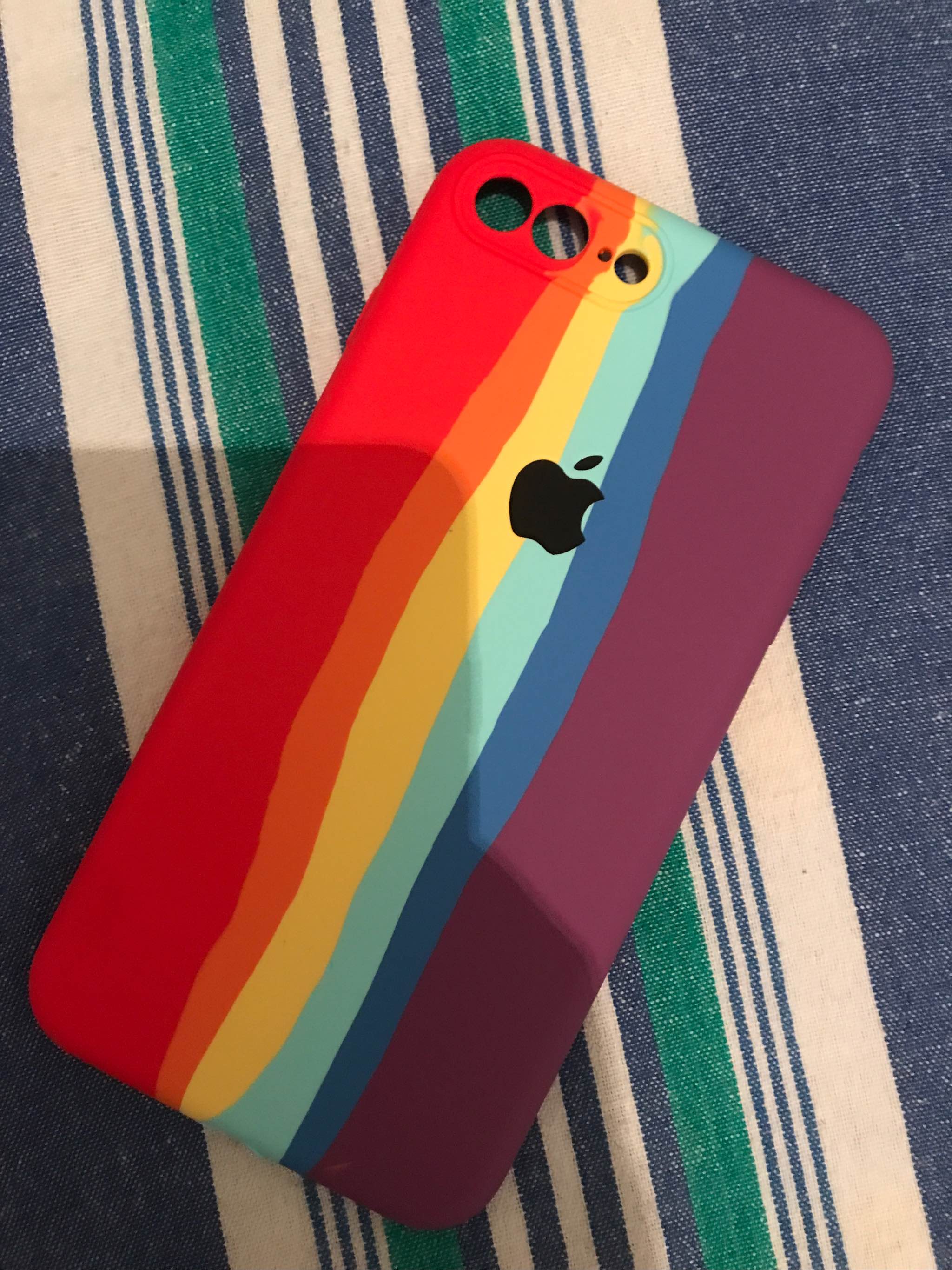 Mobilive Back Cover for Apple iPhone 7 Plus Rainbow Back Cover Case  (Washable, Inside Cloth)