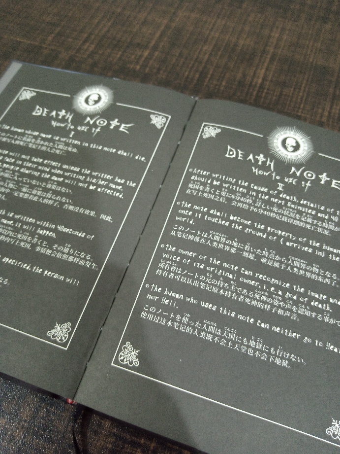 death note rules english death note rules english