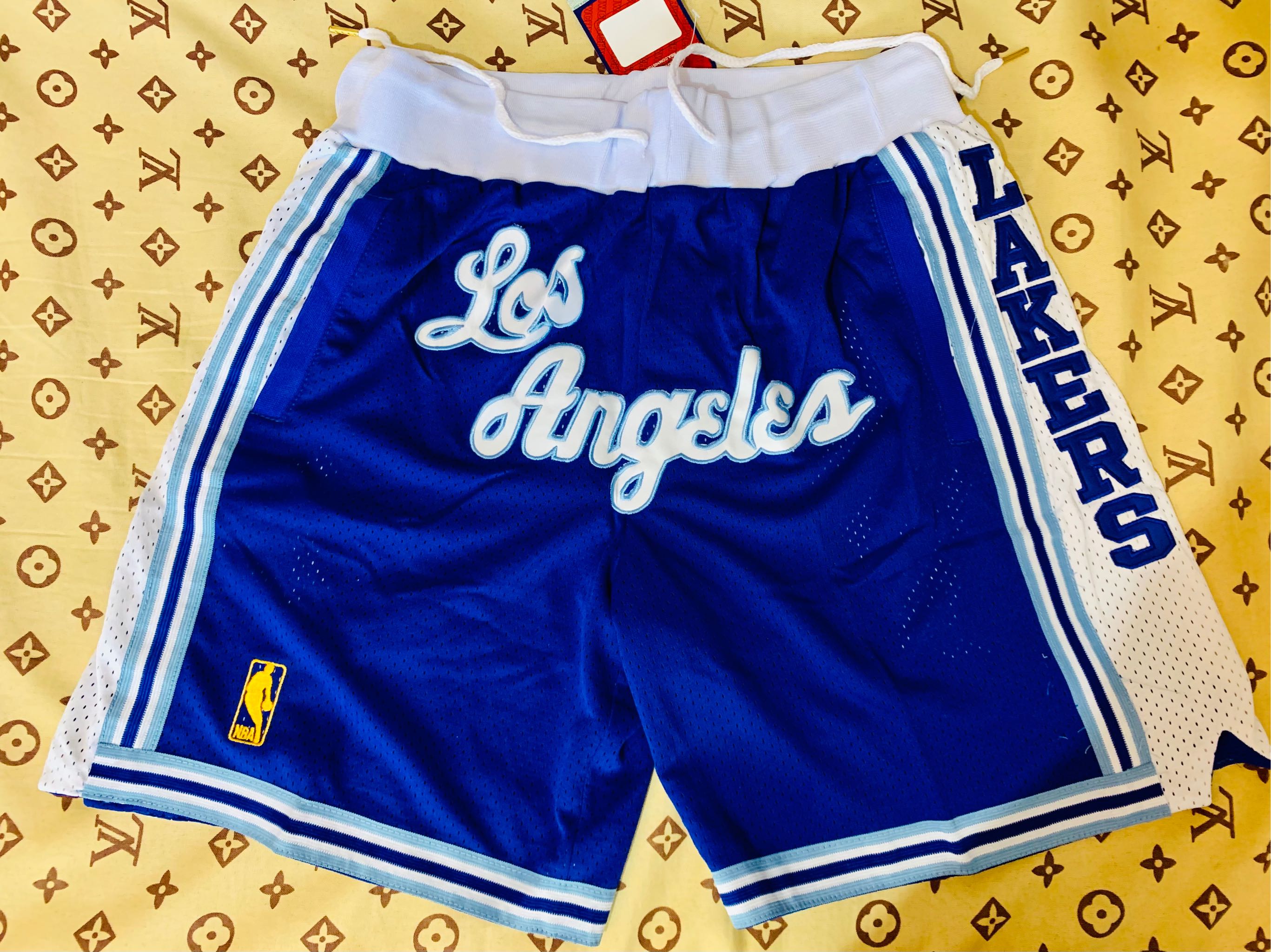 WEOPLKIN Lakers Basketball Shorts Mens Quick Dry Shorts La Lakers