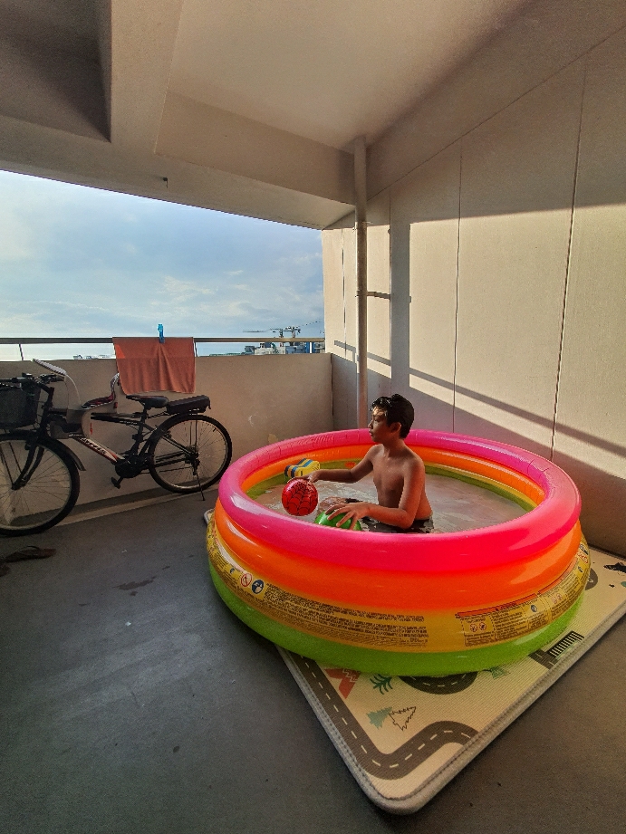 Balcony Ideas Inflatable Pool For Apartment Balcony Aqua Pool And Patio  Chair Costco UK