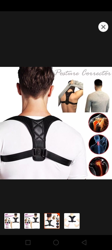 Body Posture Corrector Belt - Shoulder Support Relief and Back Pain Relief  Belt - Adjustable Posture Support Brace for Men and Women