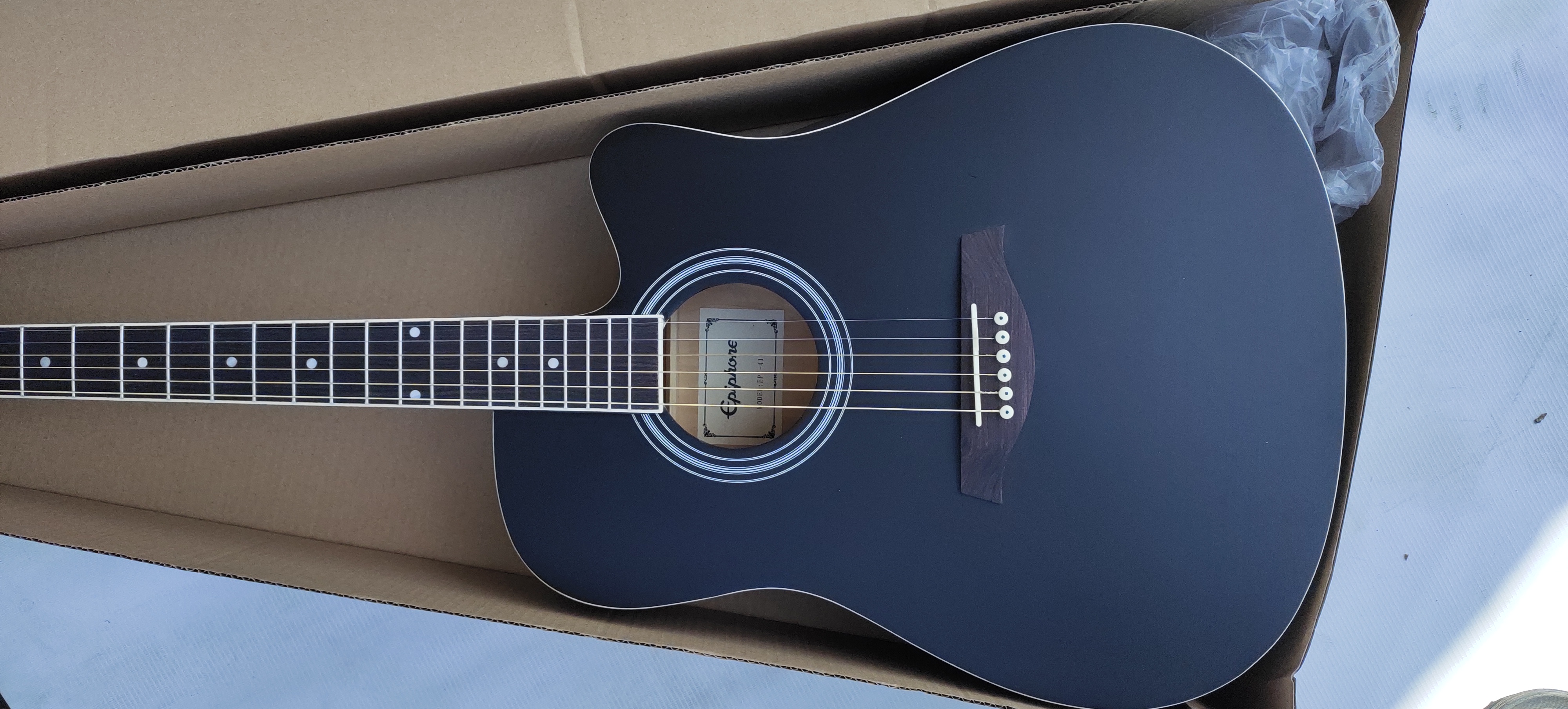  Acoustic Guitar Jumbo Professional Full Size Black Free Accessories (Never Miss Offer 4) ❤️