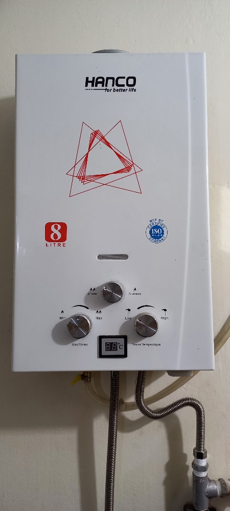 Hanco 8 Litre Instant Water Heater Imported - Natural Gas Geyser - Model  (810-A)