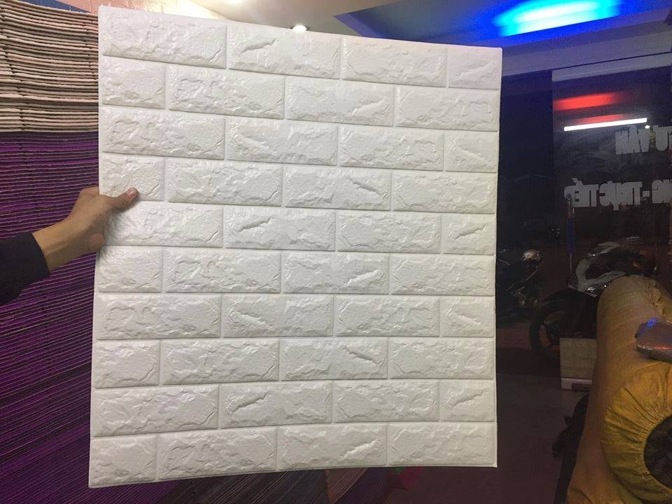 20 tấm xốp dán tường giả gạch màu trắng 5mm 3D dán tường, mua ...