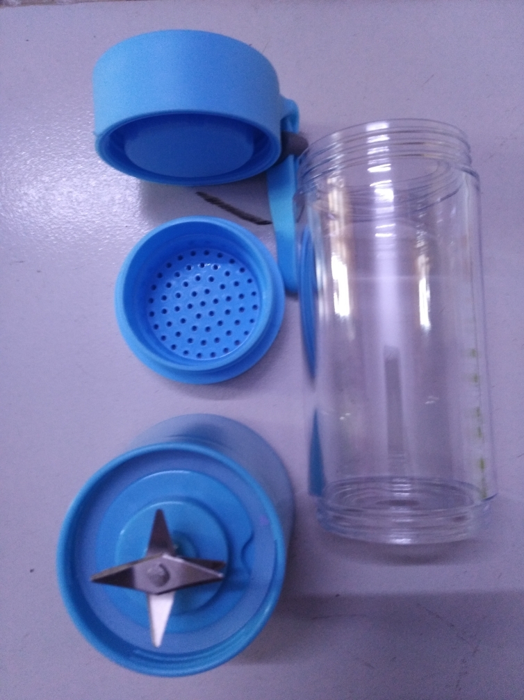  USB Chargeable Juicer Blender 6 Blades Portable Blender Mini 6 Blade Juicer Cup 380ml - Smoothie Maker Electric Travel Juicer Blender Machine Rechargeable