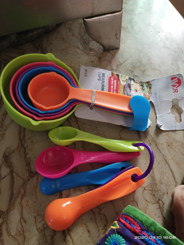  10 Pcs Measuring Spoons - Measuring Cups - Multicolor