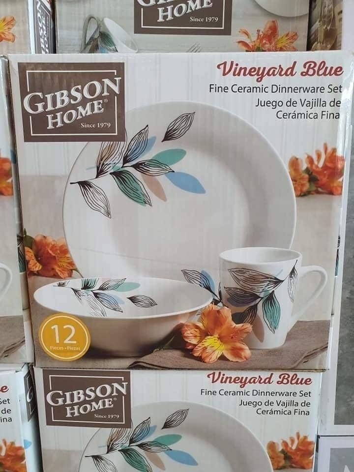 Cerámica Vajilla Gibson Home Since 1979 Gibson Home Vineyard Blue