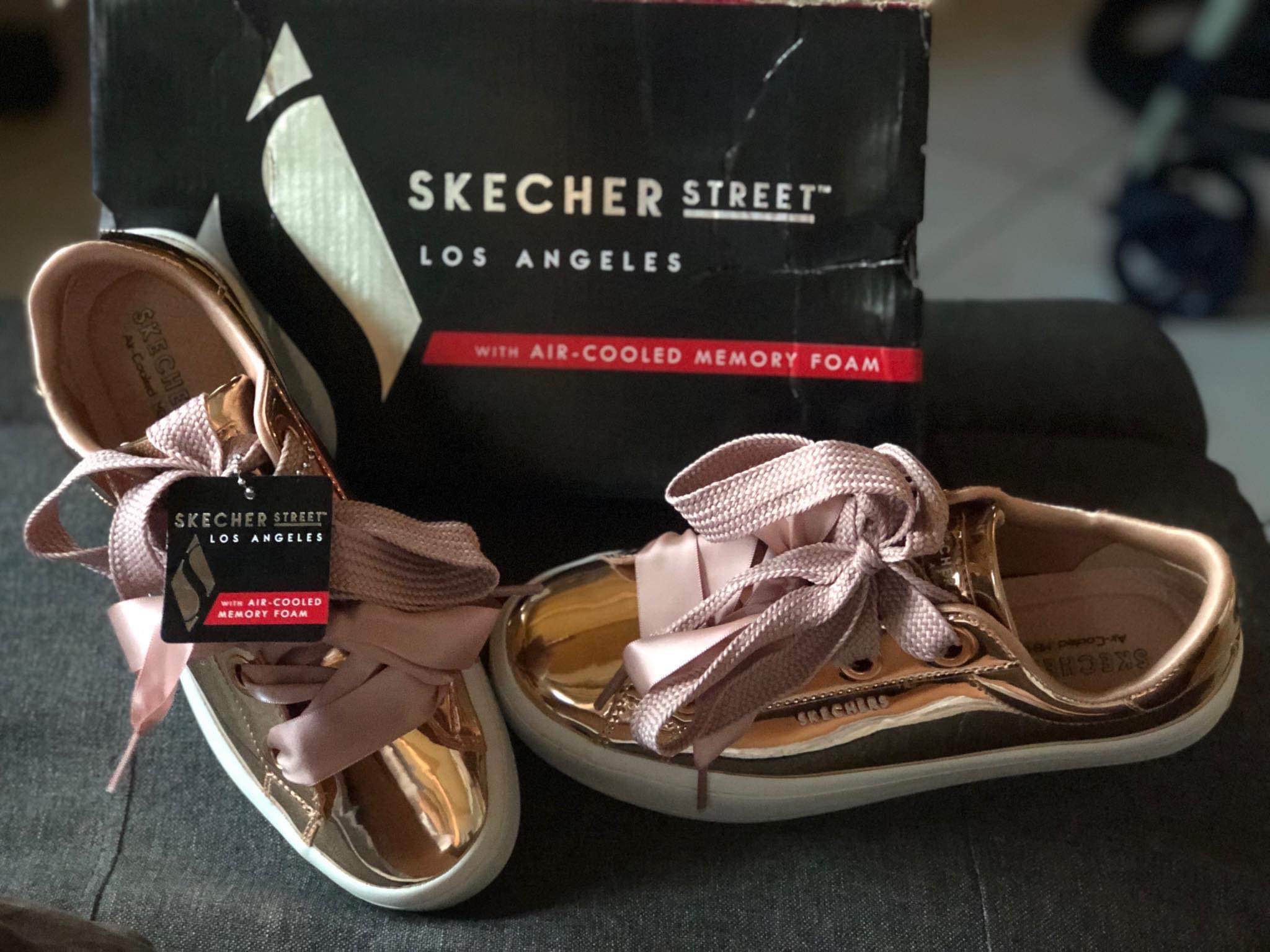 Skechers liquid bling rose on sale gold