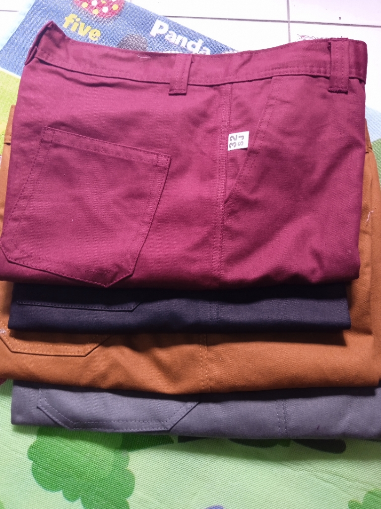 กางเกงขาสั้นผ้าสี 3 ส่วน ซ้าย 28 ถึง 36 | Lazada.co.th