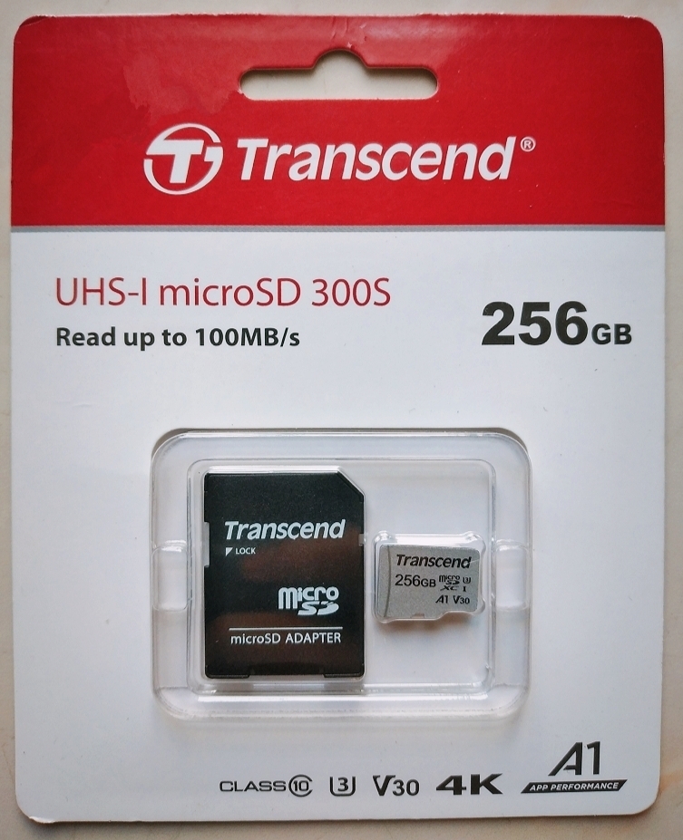 Transcend 256GB UHS-I U3 microSD 300S Memory Card Reliable and
