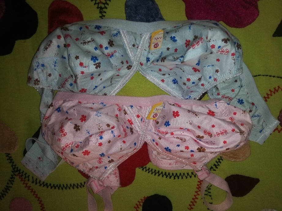 Pack Of 02 Soft Cotton Hosiery Fabric Imported Style Printed Bra