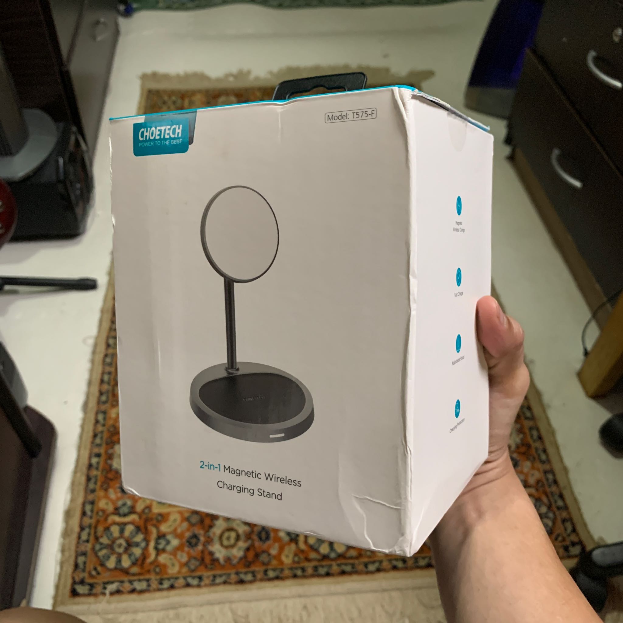 CHOETECH Magnetic Wireless Charger 2-in-1 Mag-Safe Charger Fast - Main Image