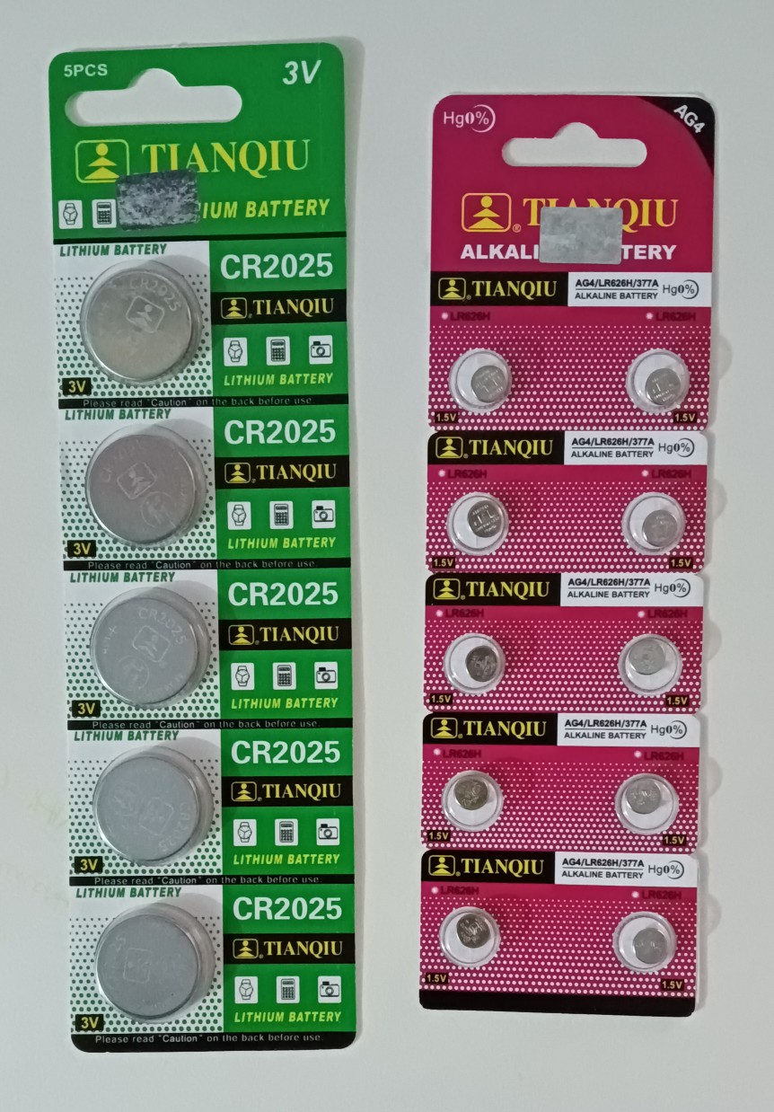 Tianqiu 5-Pack CR2025 Lithium 3V Batteries – Fresh (12/2028), USA Shipping