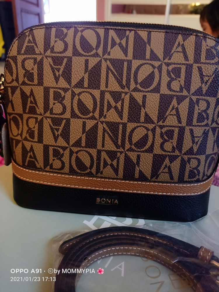 Bonia Black Milagros Large Women's Bag with Pockets Logo
