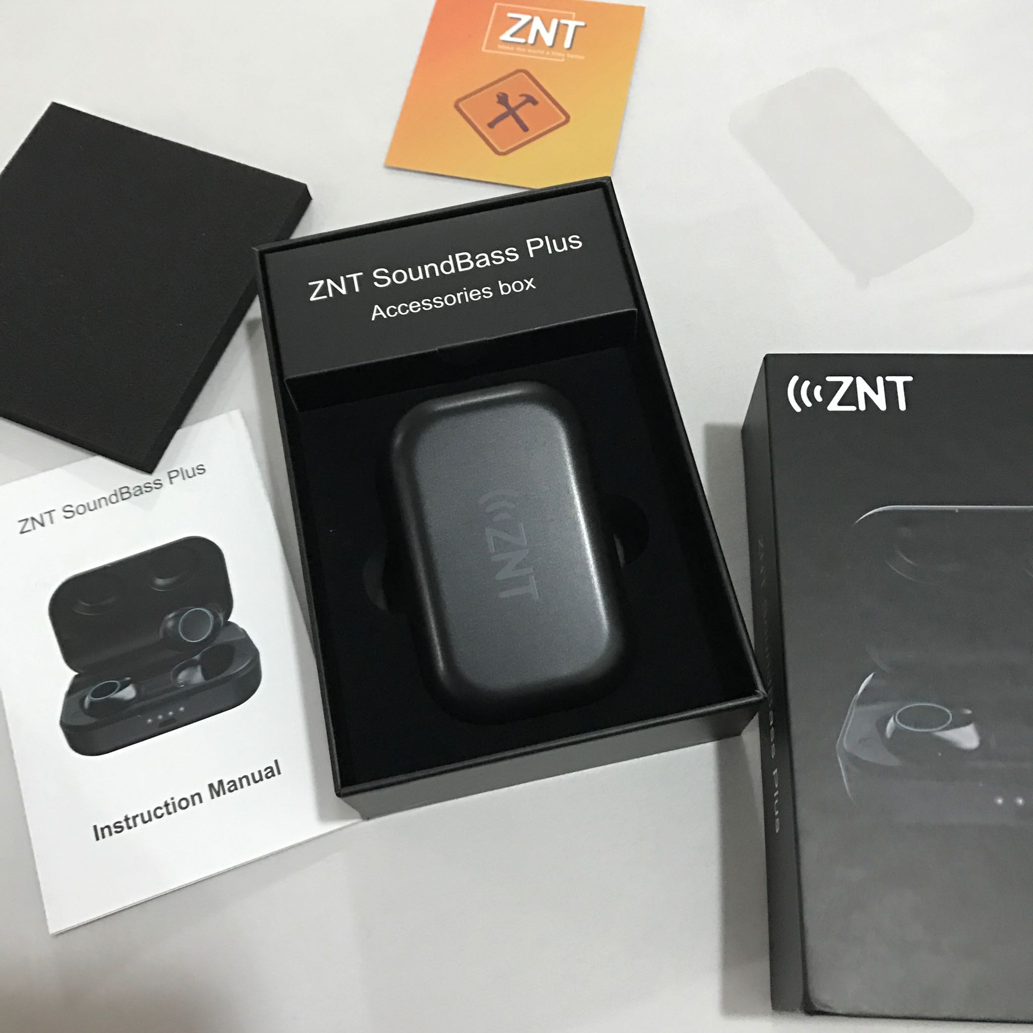 Znt D06 L Znt Soundboom Manual Black Earbud Plastic Wireless