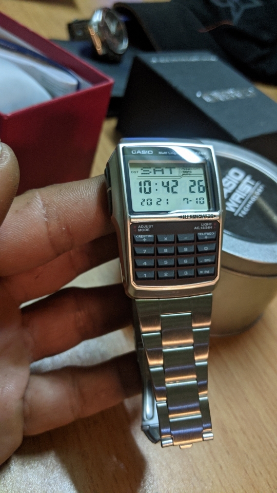 HCM]Đồng hồ nam dây thép không ghỉ DATA BANK chính hãng Casio DBC-32D-1ADF  | Lazada.vn