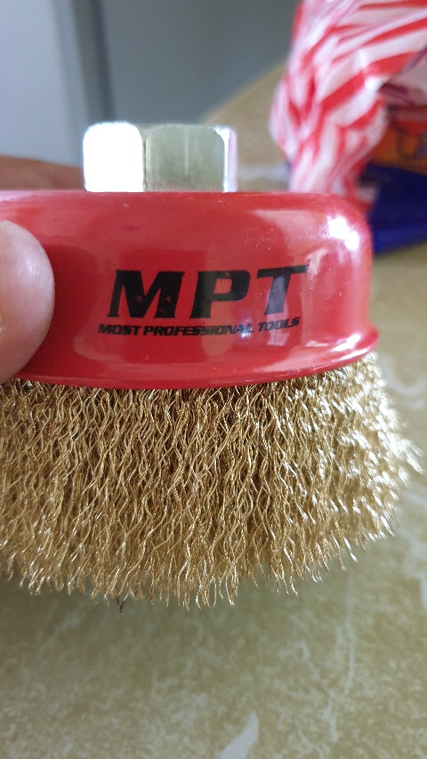 MYDIYHOMEDEPOT - High Quality MPT 4” Wheel Brass Wire Cup Brush