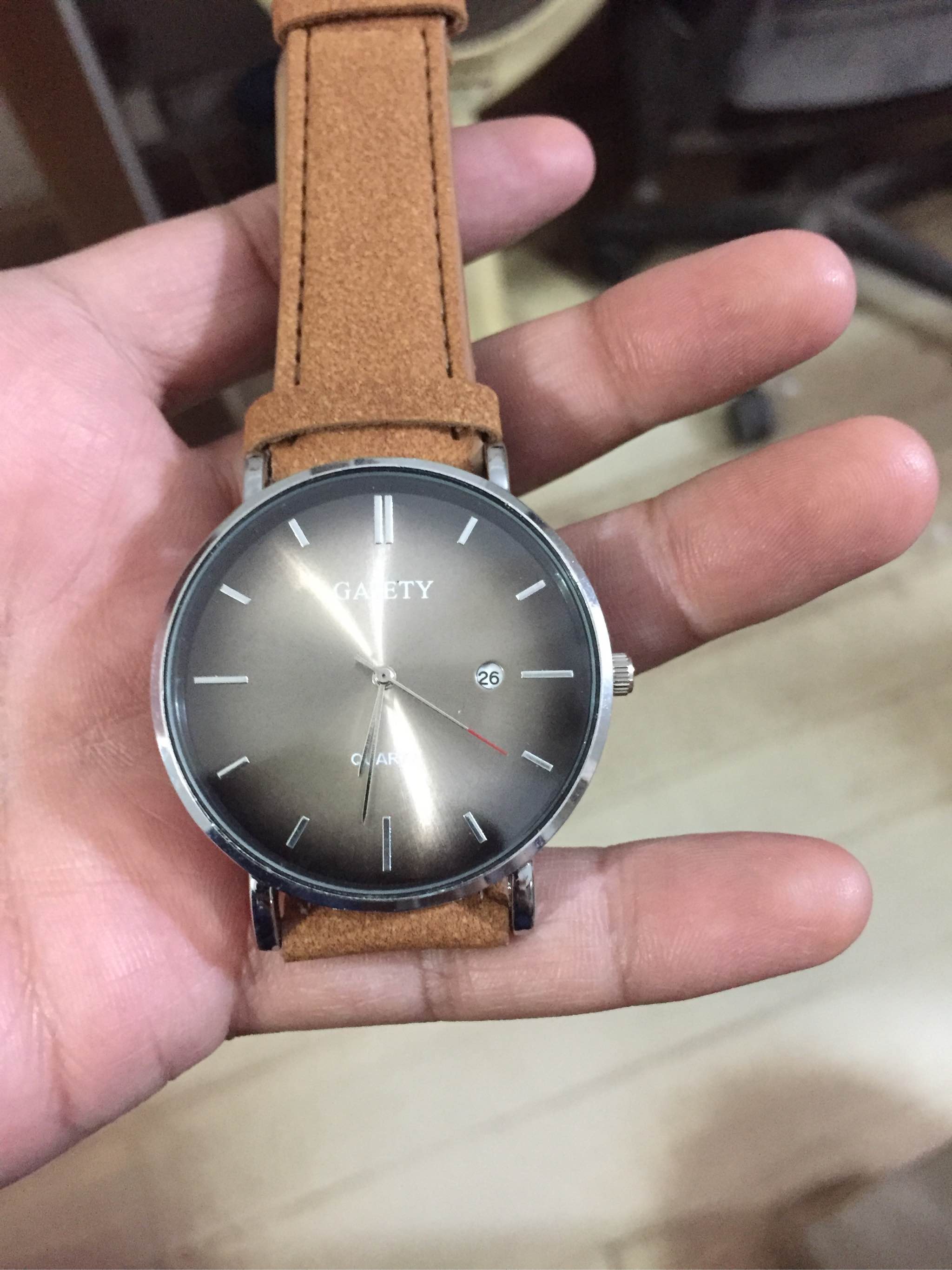  Fashion Simple Simple Casual Calendar Business Leather With Strap Men's Watch For Man