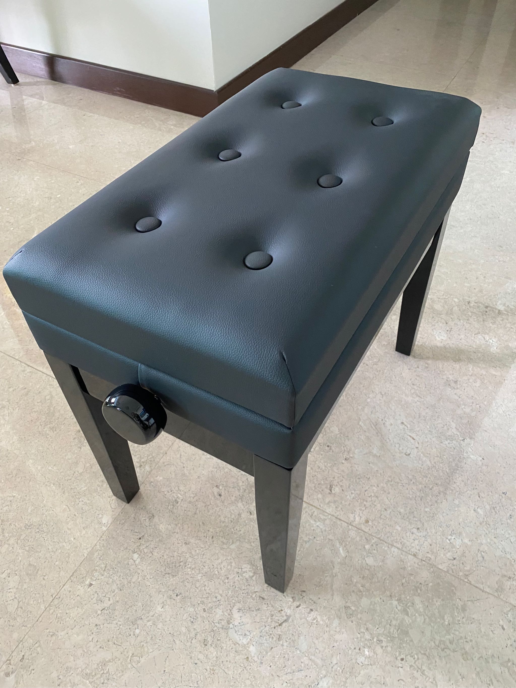 Adjustable Piano Bench Single seater with deposit box | Cornerstone Music