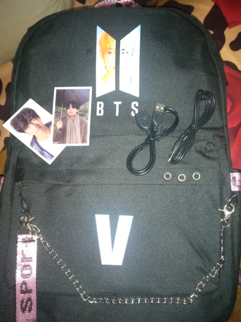 【Send Lomo Card】BTS Photo Backpack School Bag for Student USB Laptop Bag  JIMIN JUNGKOOK V SUGA J-HOPE RM JIN Tae Hyung