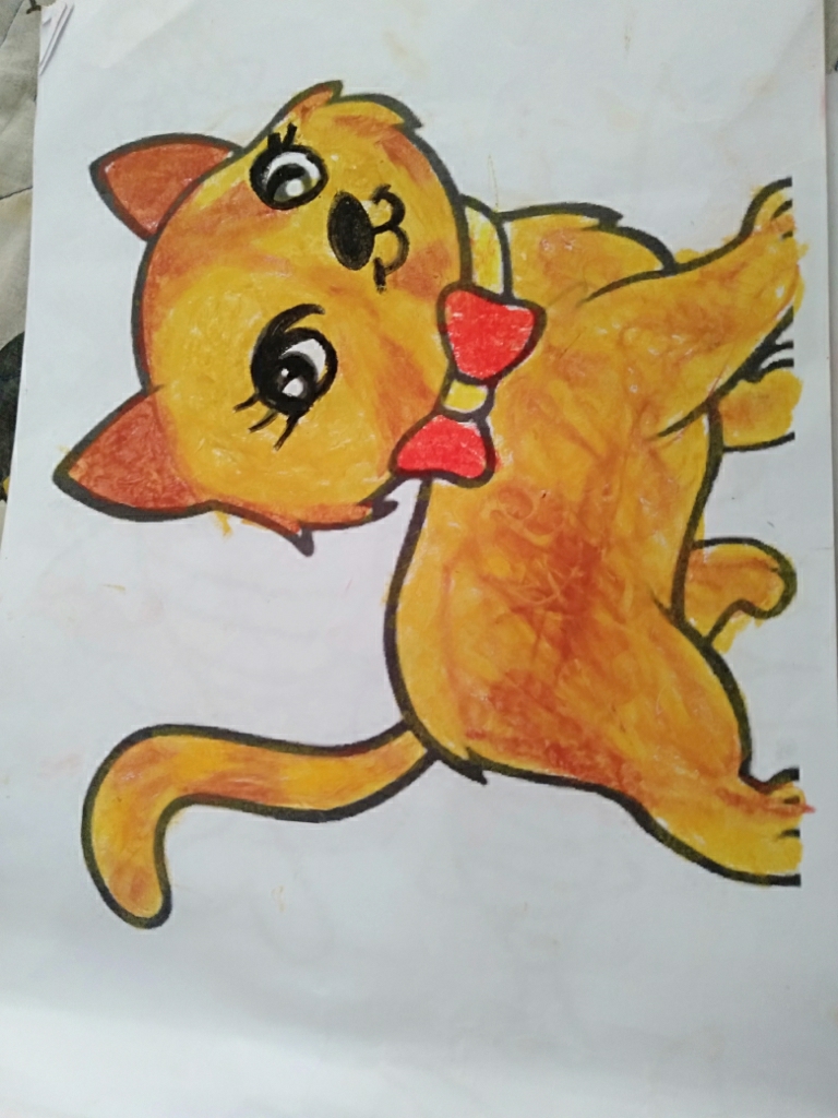 Mewarnai Gambar Kucing Dengan Crayon | Inapg Id