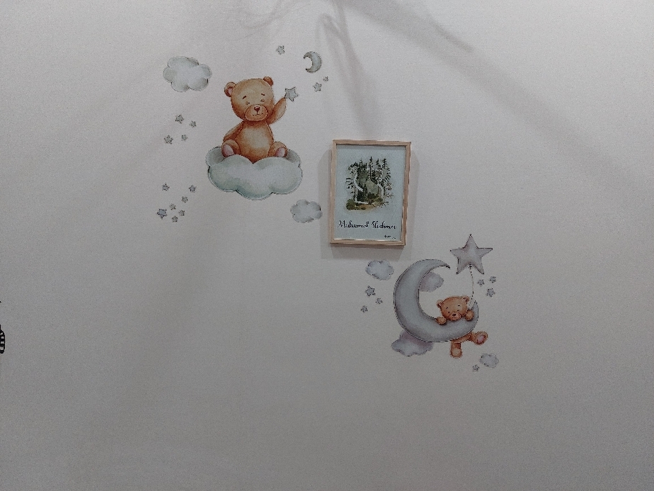 Cartoon Bear Switch Sticker - Self-Adhesive Wall Decal For Kids Room Decor 20x20cm