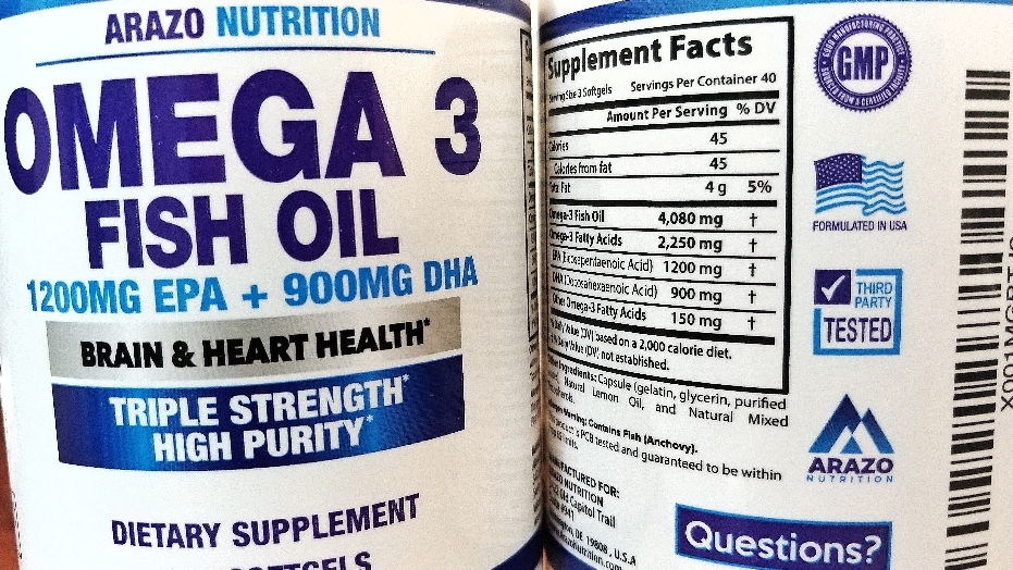 Omega 3 Fish Oil - Arazo Nutrition