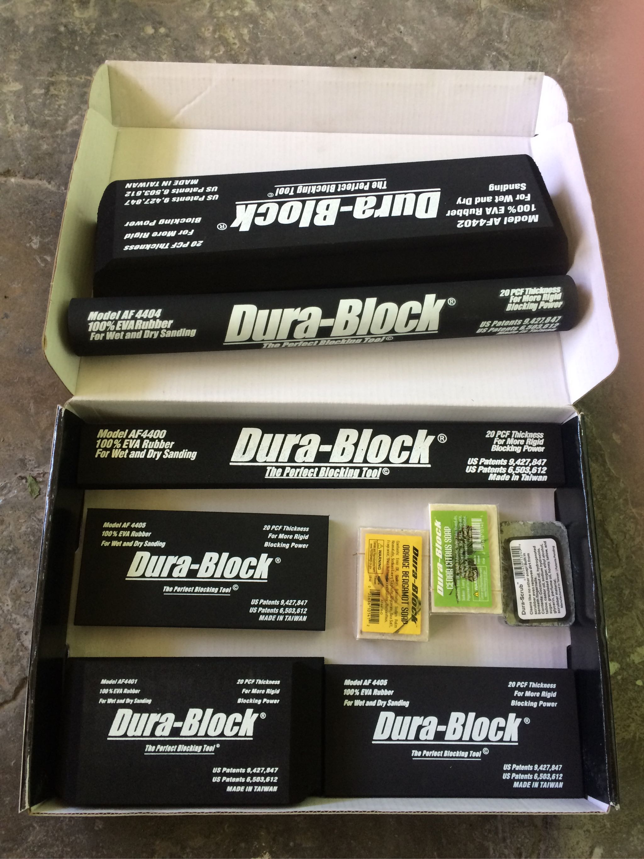 Dura-Block AF44A Black 6-Piece Sanding Block Set by Dura-Block 
